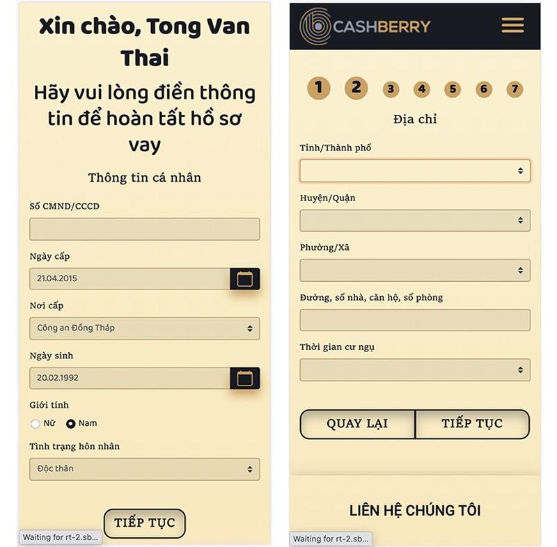 vay tiền cashberry