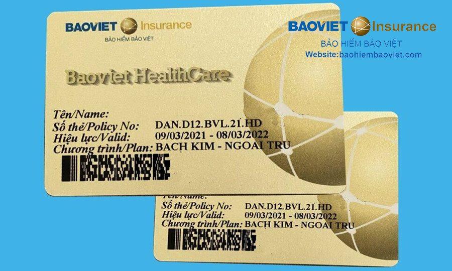 Quyền lợi Bảo hiểm Bảo Việt Healthcare thẻ Vàng