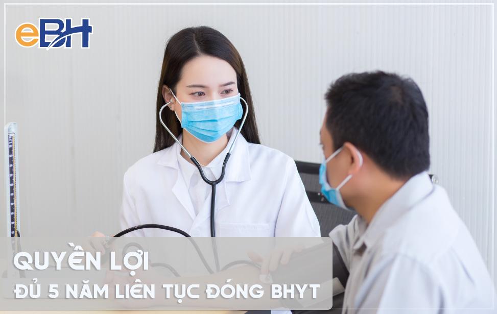 Thời điểm tính đóng đủ BHYT đủ 5 năm liên tục